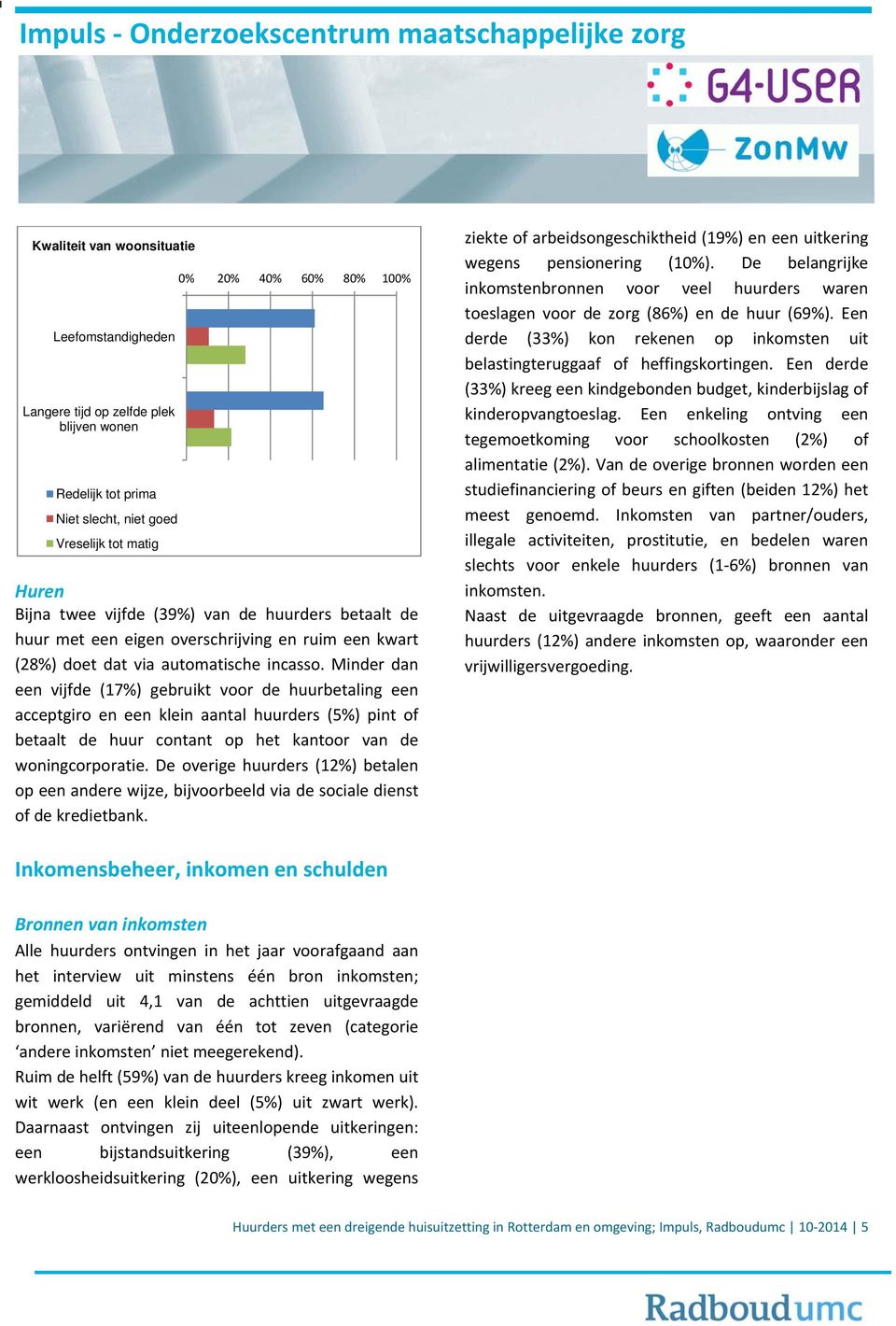 Minder dan een vijfde (17%) gebruikt voor de huurbetaling een acceptgiro en een klein aantal huurders (5%) pint of betaalt de huur contant op het kantoor van de woningcorporatie.