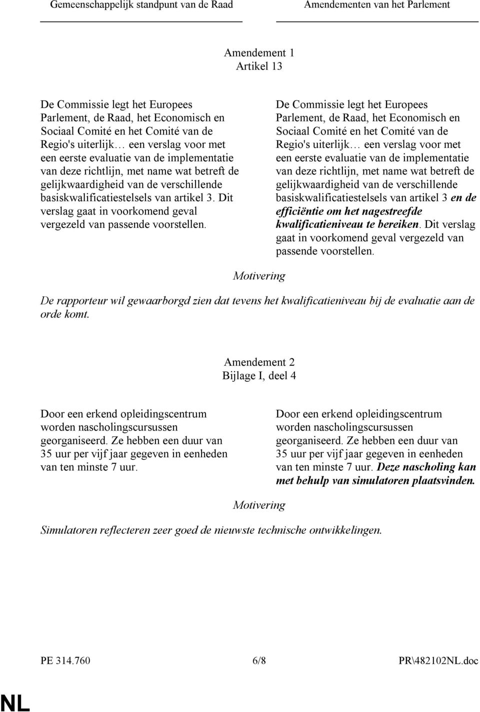 artikel 3. Dit verslag gaat in voorkomend geval vergezeld van passende voorstellen.