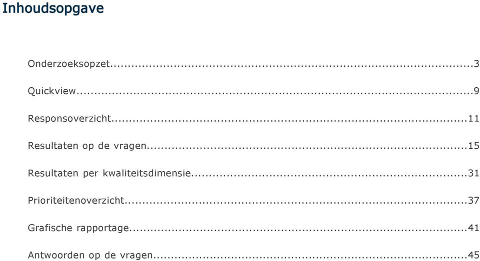 ..15 Resultaten per kwaliteitsdimensie.