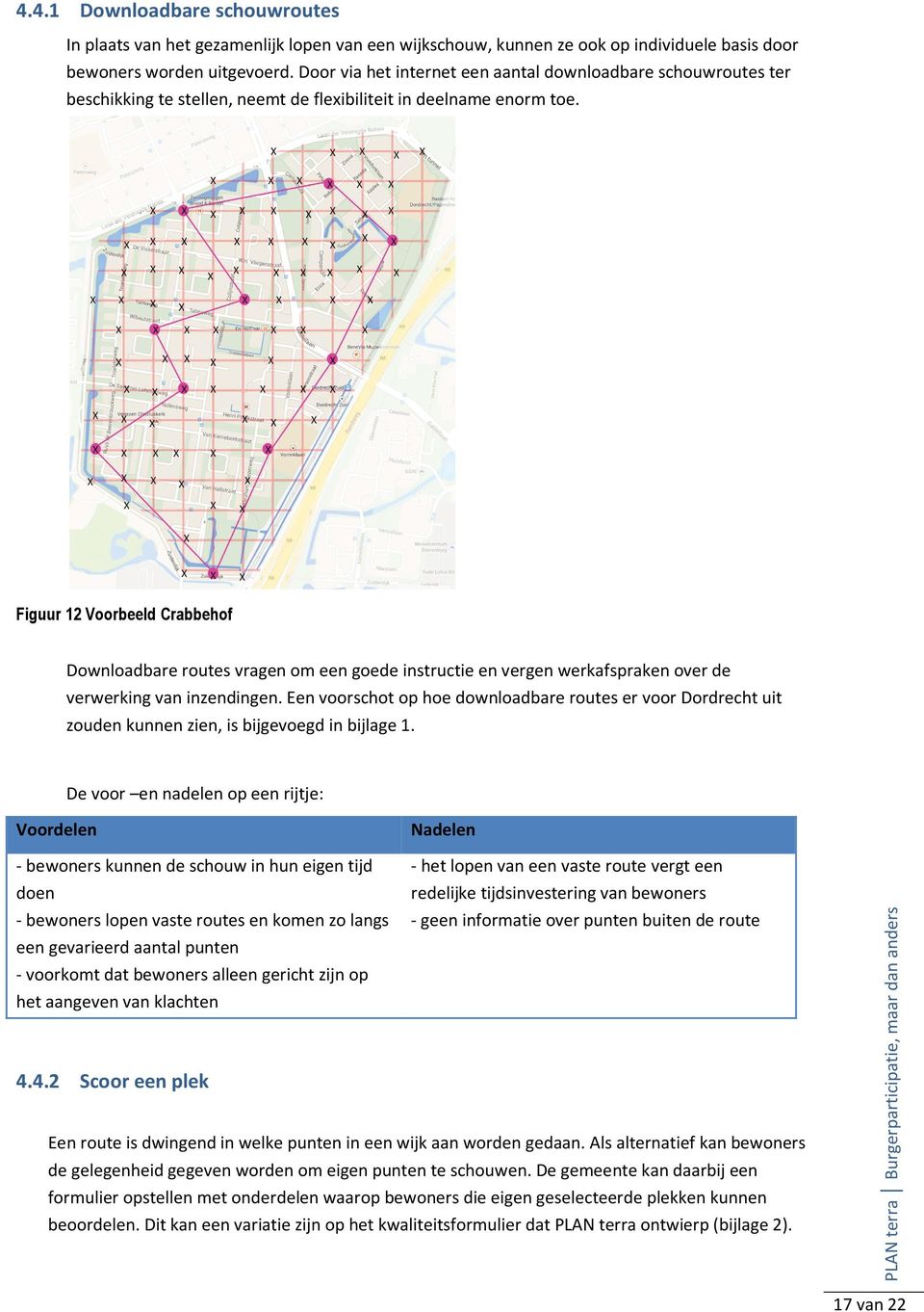 Figuur 12 Voorbeeld Crabbehof Downloadbare routes vragen om een goede instructie en vergen werkafspraken over de verwerking van inzendingen.