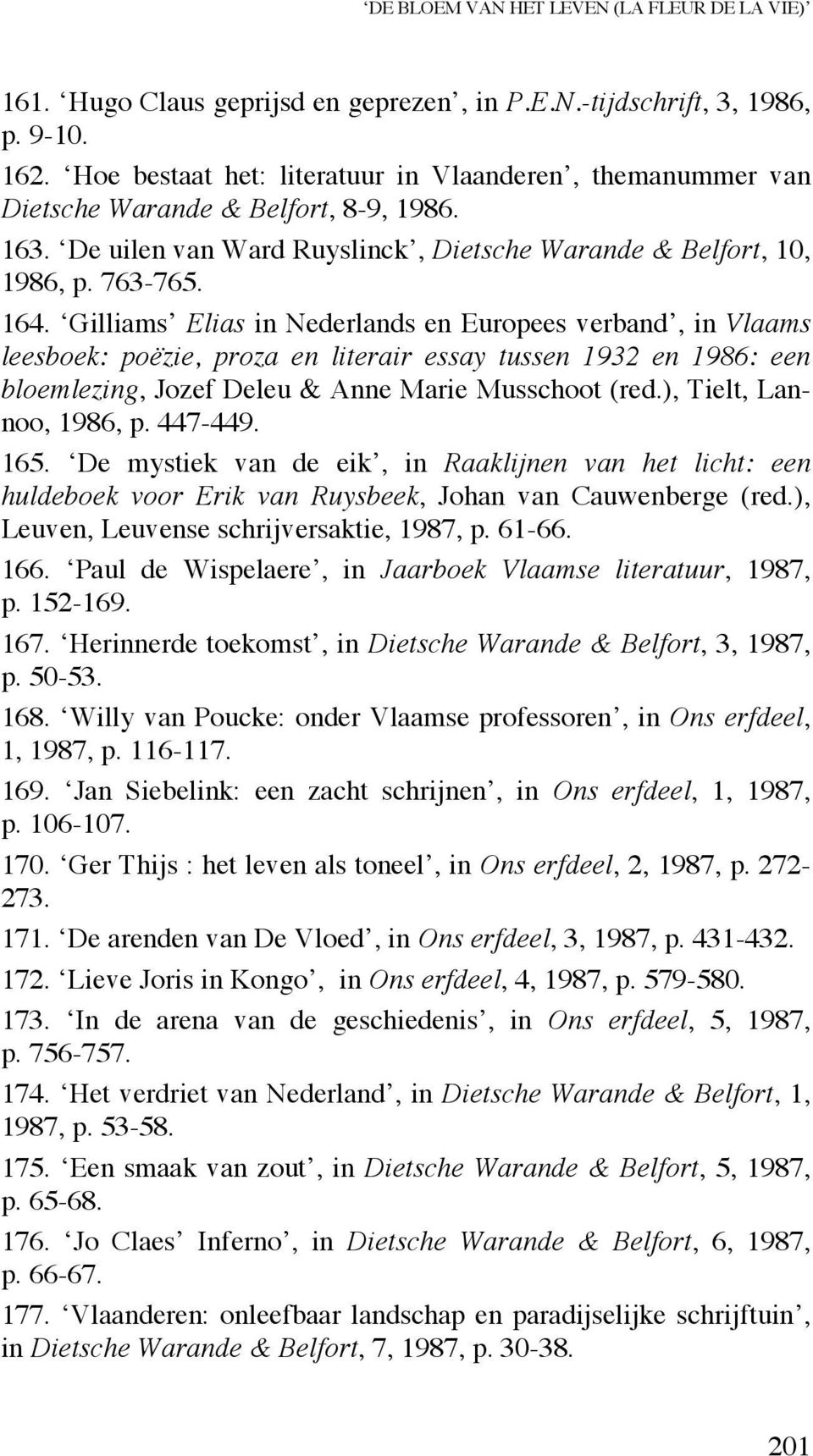 Gilliams Elias in Nederlands en Europees verband, in Vlaams leesboek: poëzie, proza en literair essay tussen 1932 en 1986: een bloemlezing, Jozef Deleu & Anne Marie Musschoot (red.