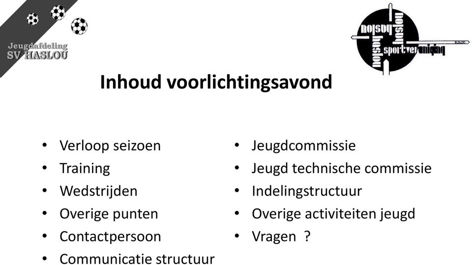 Communicatie structuur Jeugdcommissie Jeugd