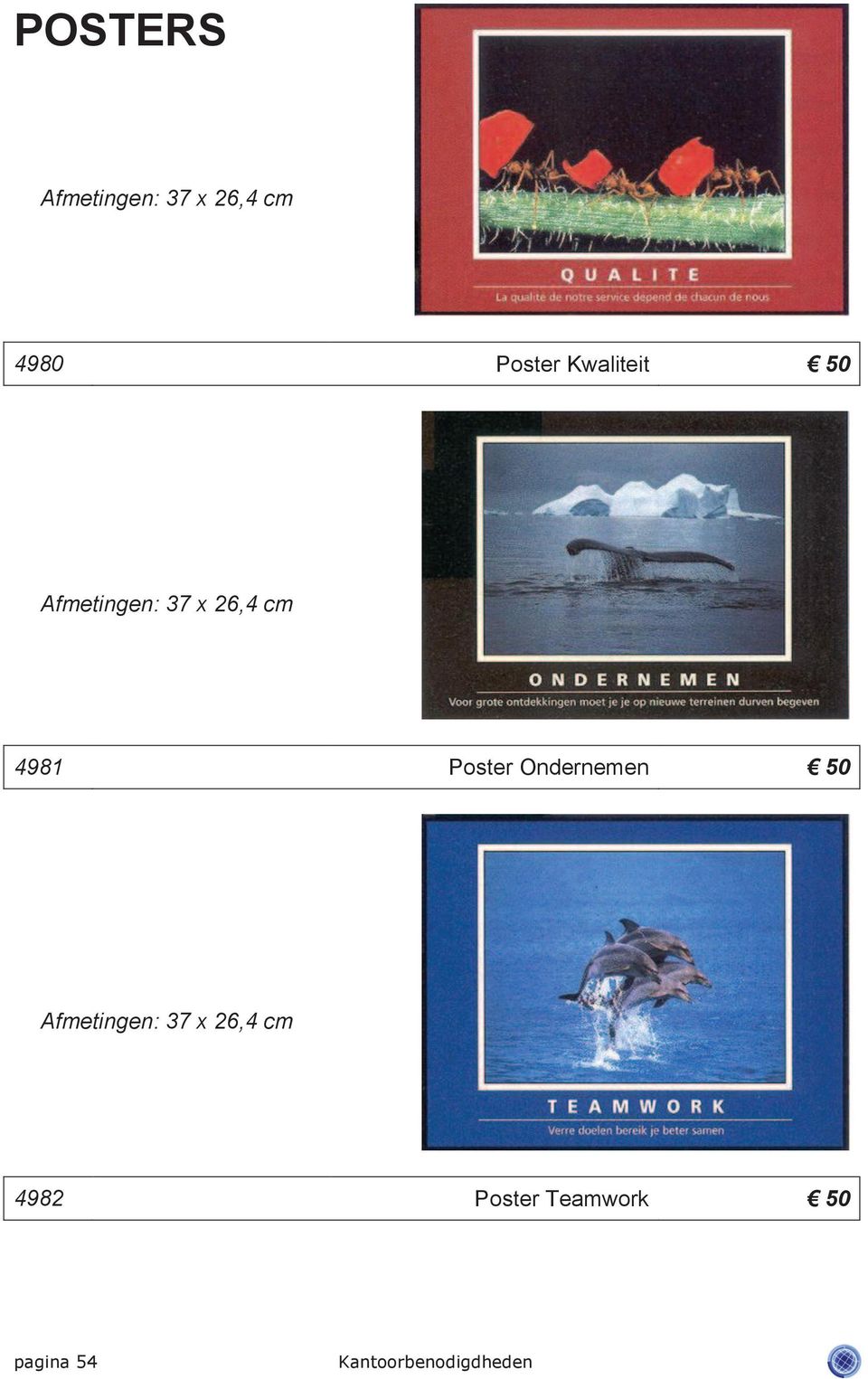 Poster Ondernemen 50 Afmetingen: 37 x 26,4 cm