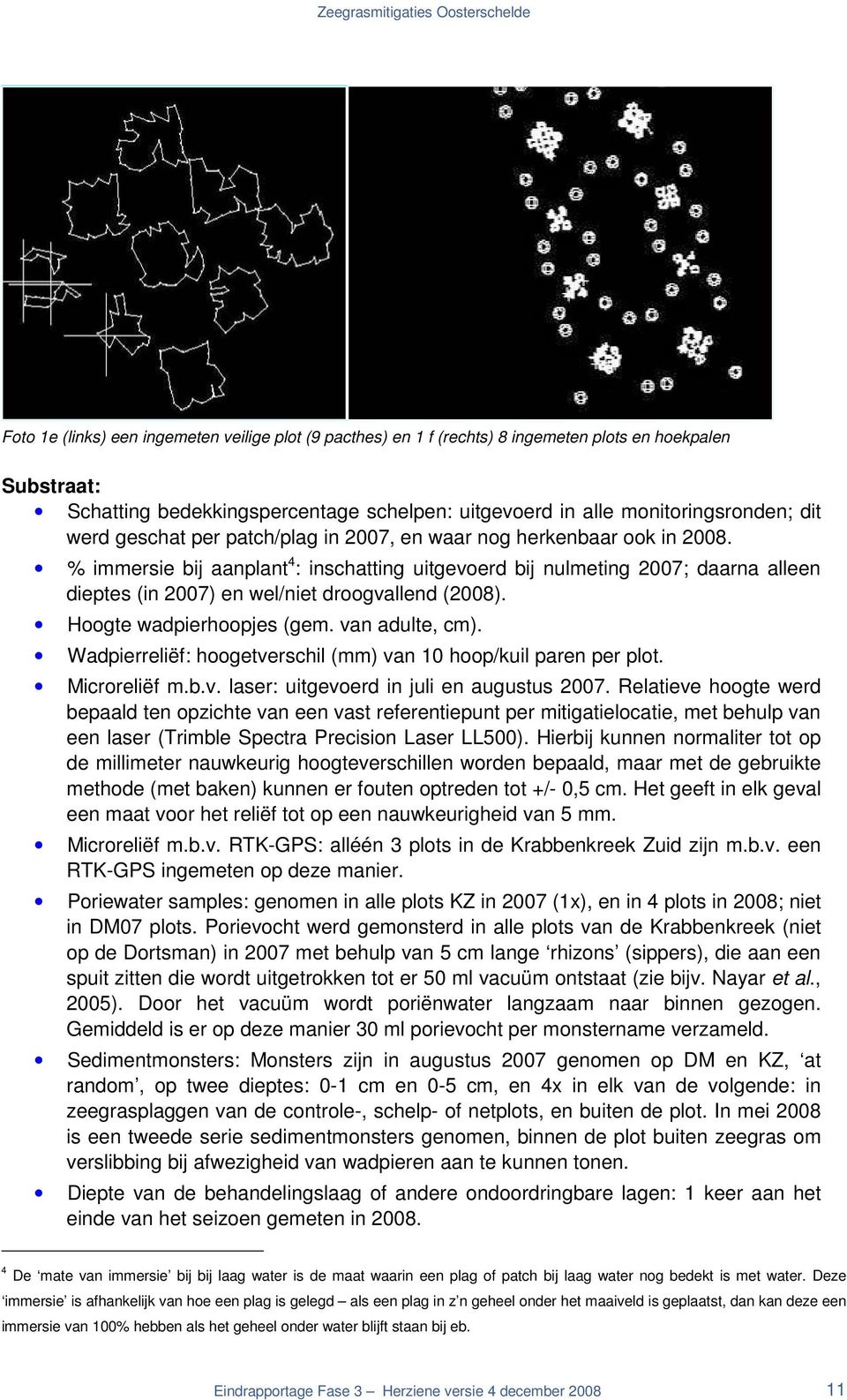 Hoogte wadpierhoopjes (gem. van adulte, cm). Wadpierreliëf: hoogetverschil (mm) van 1 hoop/kuil paren per plot. Microreliëf m.b.v. laser: uitgevoerd in juli en augustus 27.