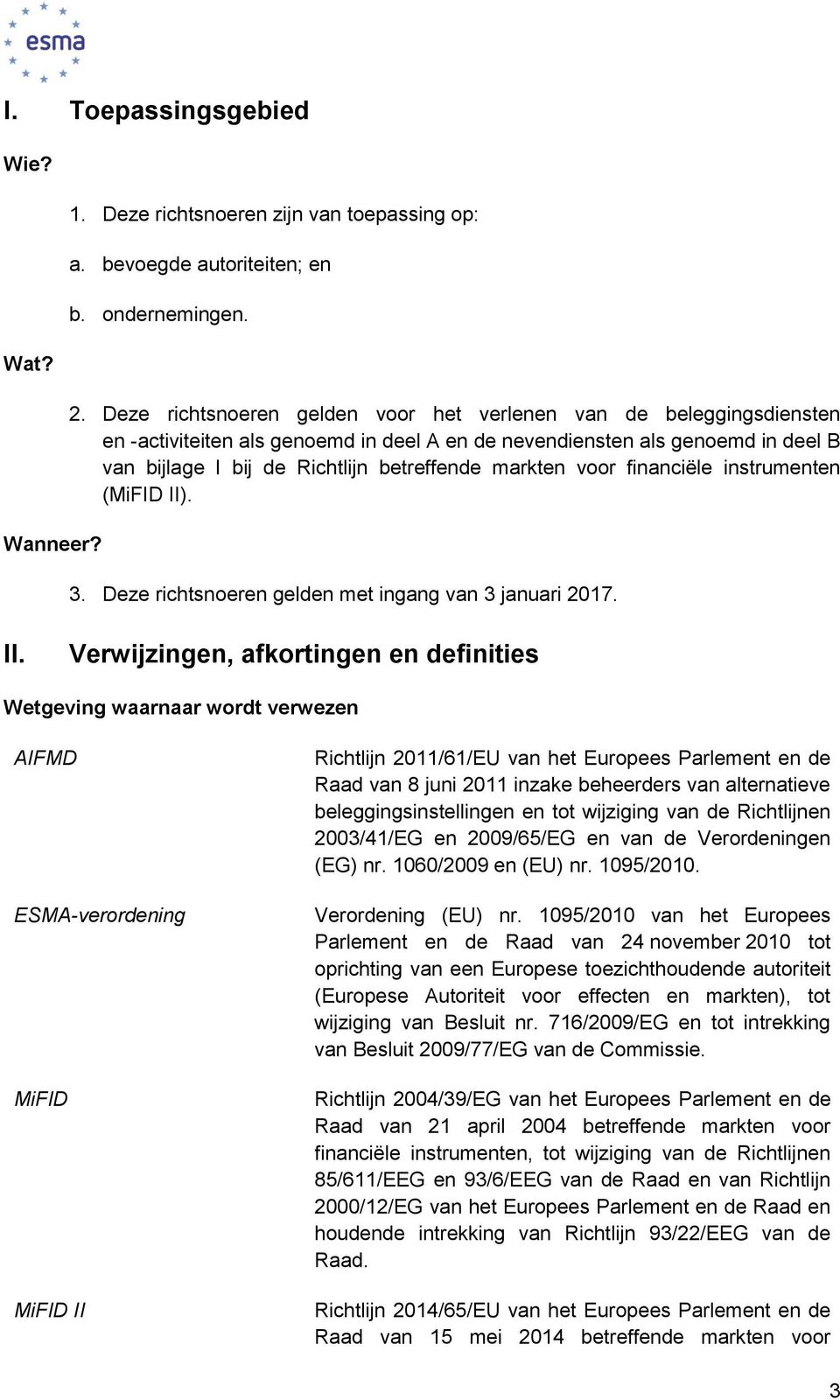 markten voor financiële instrumenten (MiFID II)