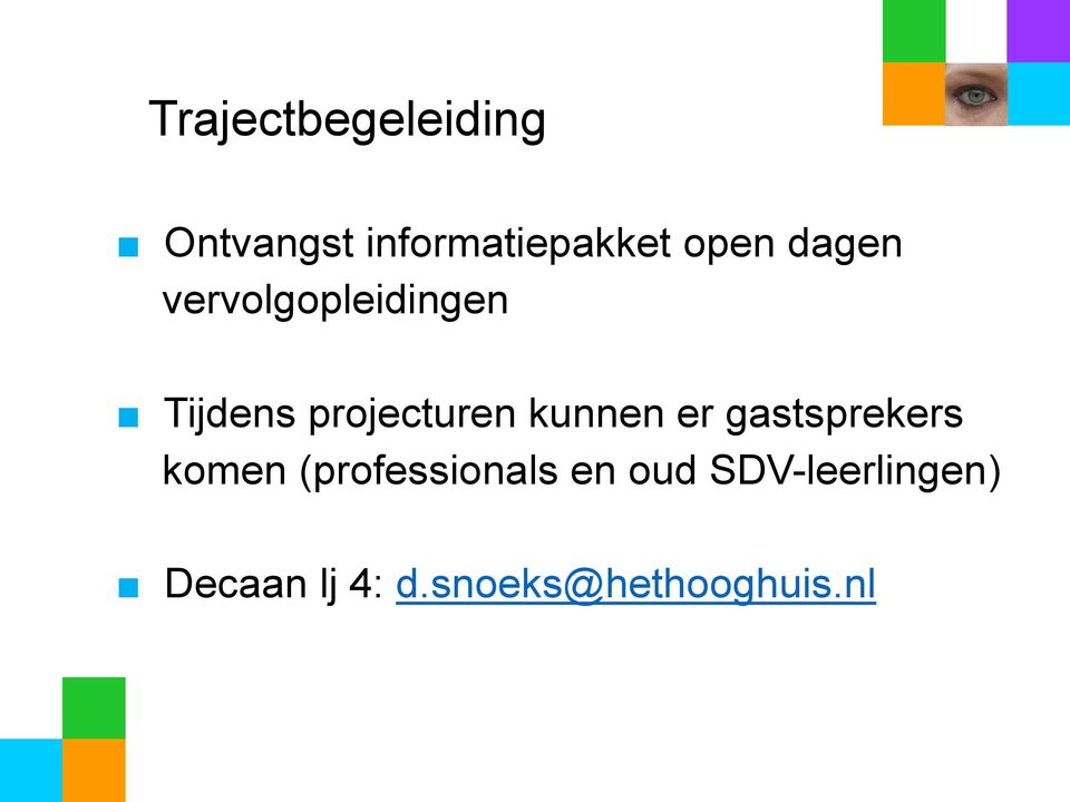 kunnen er gastsprekers komen (professionals en