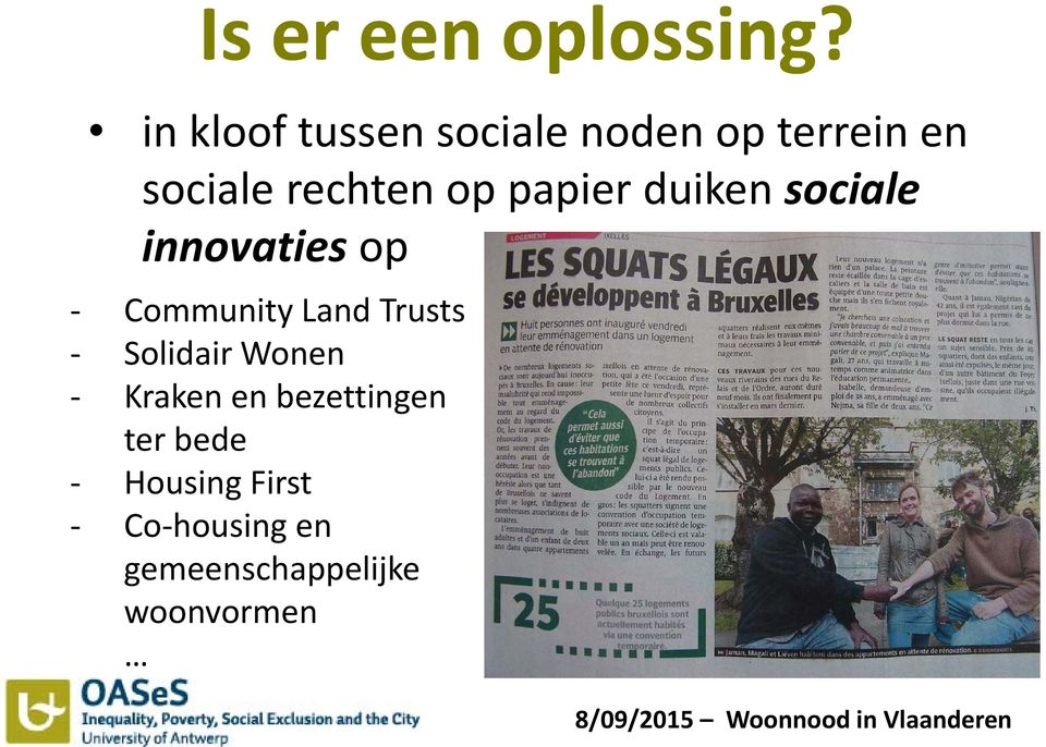 op papier duiken sociale innovaties op Community Land Trusts