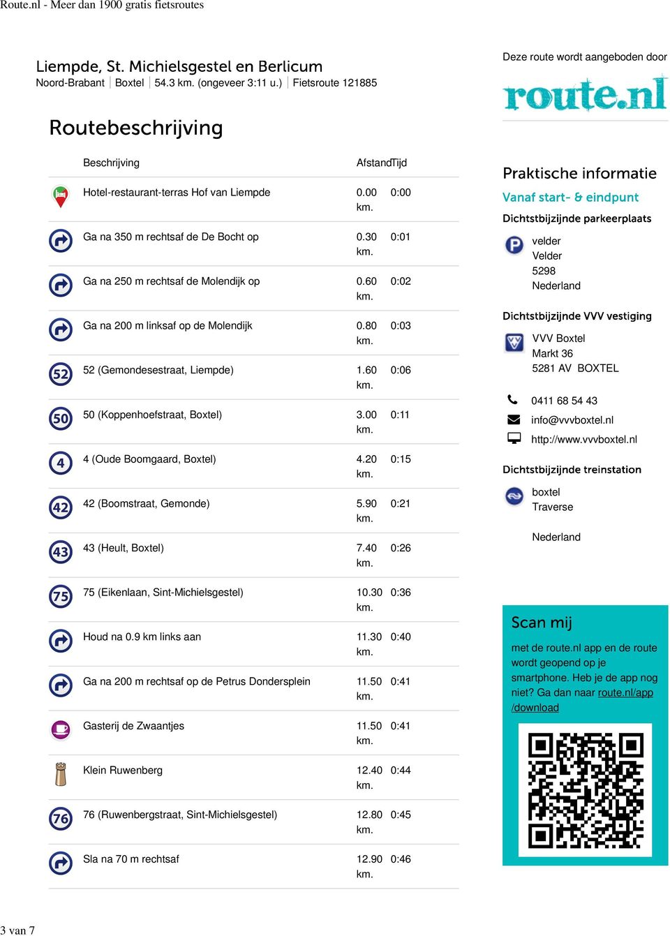 00 4 (Oude Boomgaard, Boxtel) 4.20 42 (Boomstraat, Gemonde) 5.90 43 (Heult, Boxtel) 7.40 75 (Eikenlaan, Sint-Michielsgestel) 10.