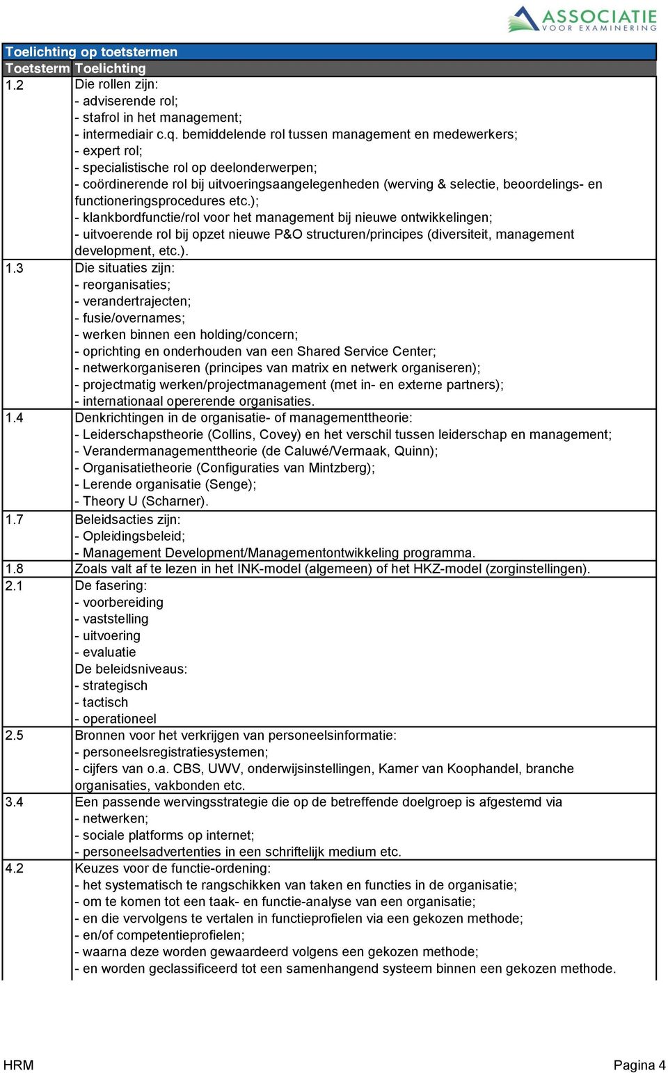 functioneringsprocedures etc.