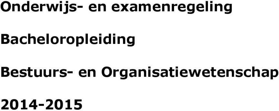 Bacheloropleiding