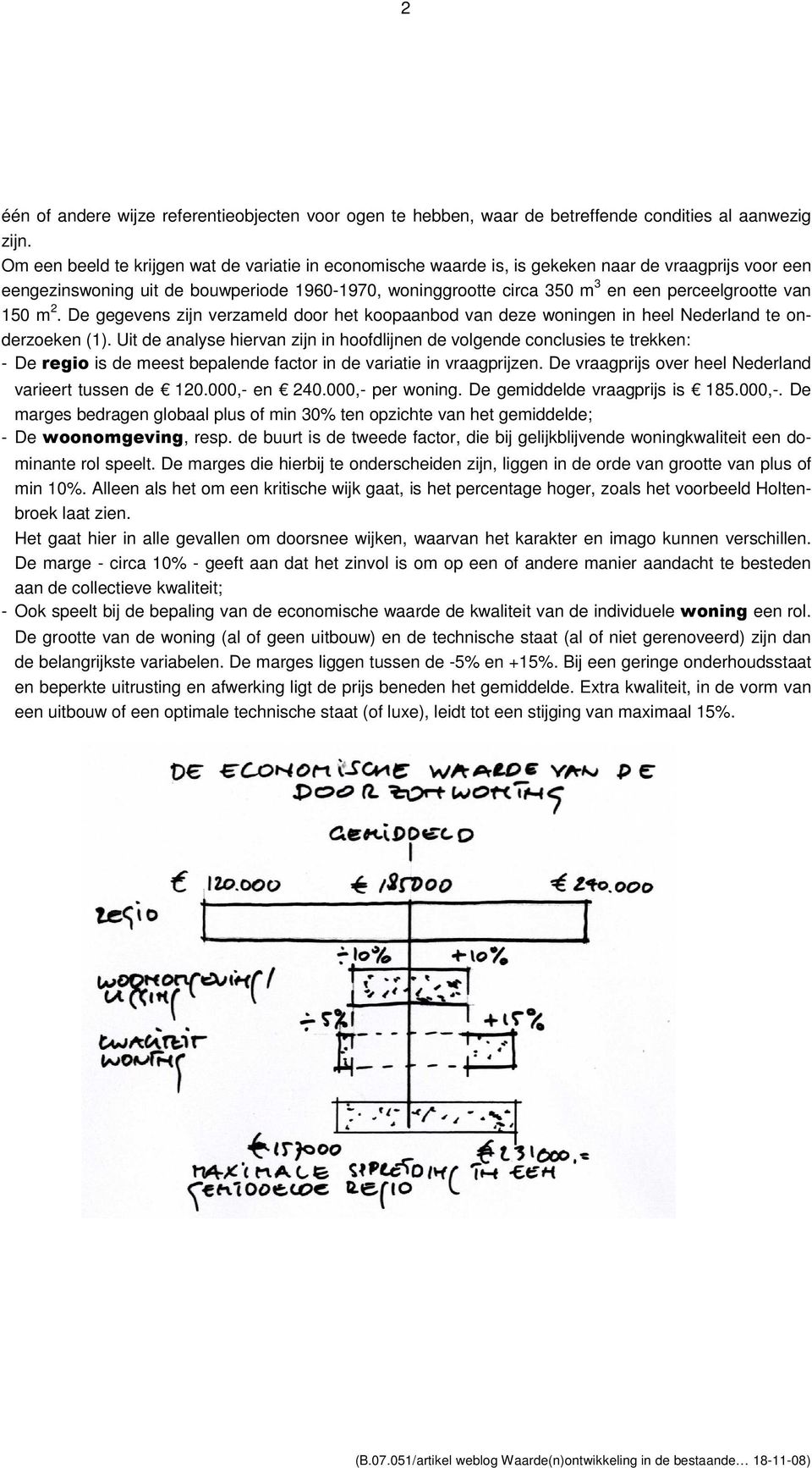 perceelgrootte van 150 m 2. De gegevens zijn verzameld door het koopaanbod van deze woningen in heel Nederland te onderzoeken (1).