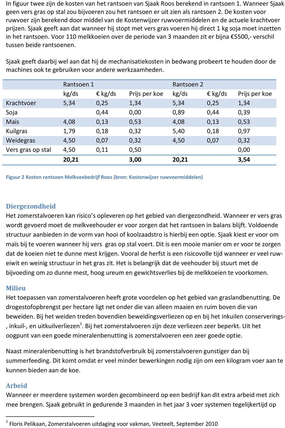 Sjaak geeft aan dat wanneer hij stopt met vers gras voeren hij direct 1 kg soja moet inzetten in het rantsoen.