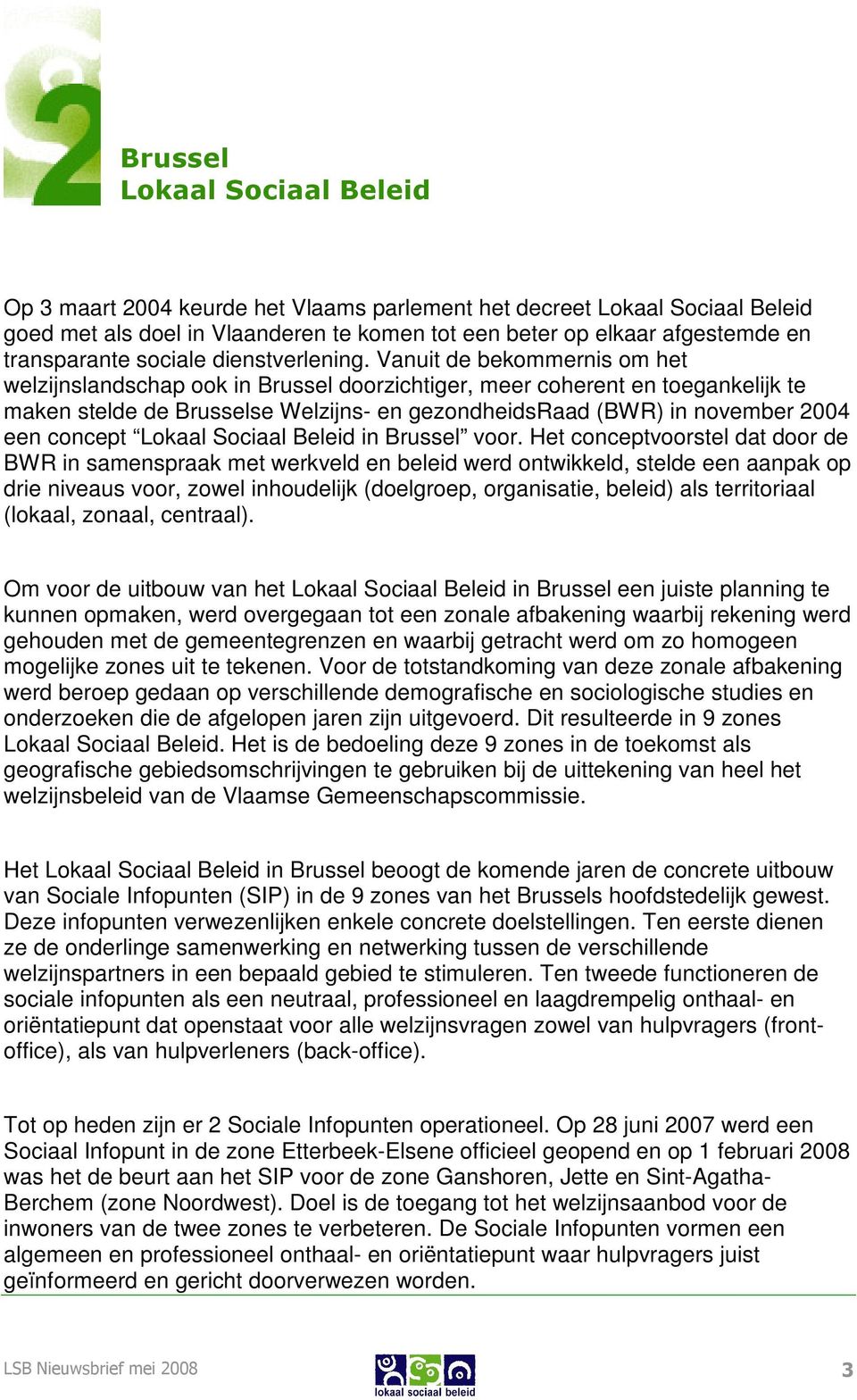 Lokaal Sociaal Beleid in Brussel voor.