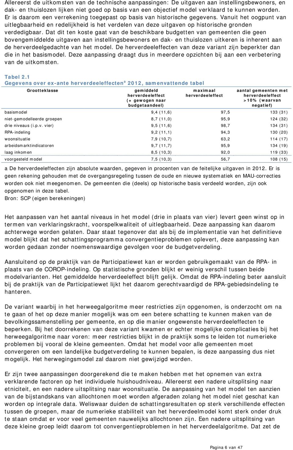 Dat dit ten koste gaat van de beschikbare budgetten van gemeenten die geen bovengemiddelde uitgaven aan instellingsbewoners en dak- en thuislozen uitkeren is inherent aan de herverdeelgedachte van