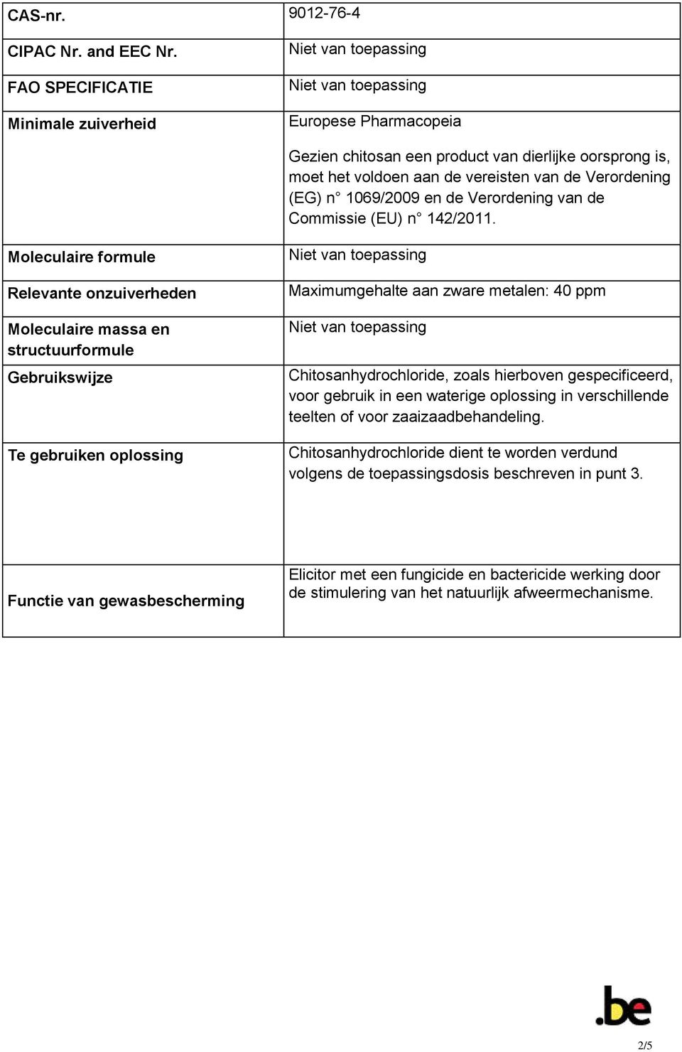 Verordening van de Commissie (EU) n 142/2011.