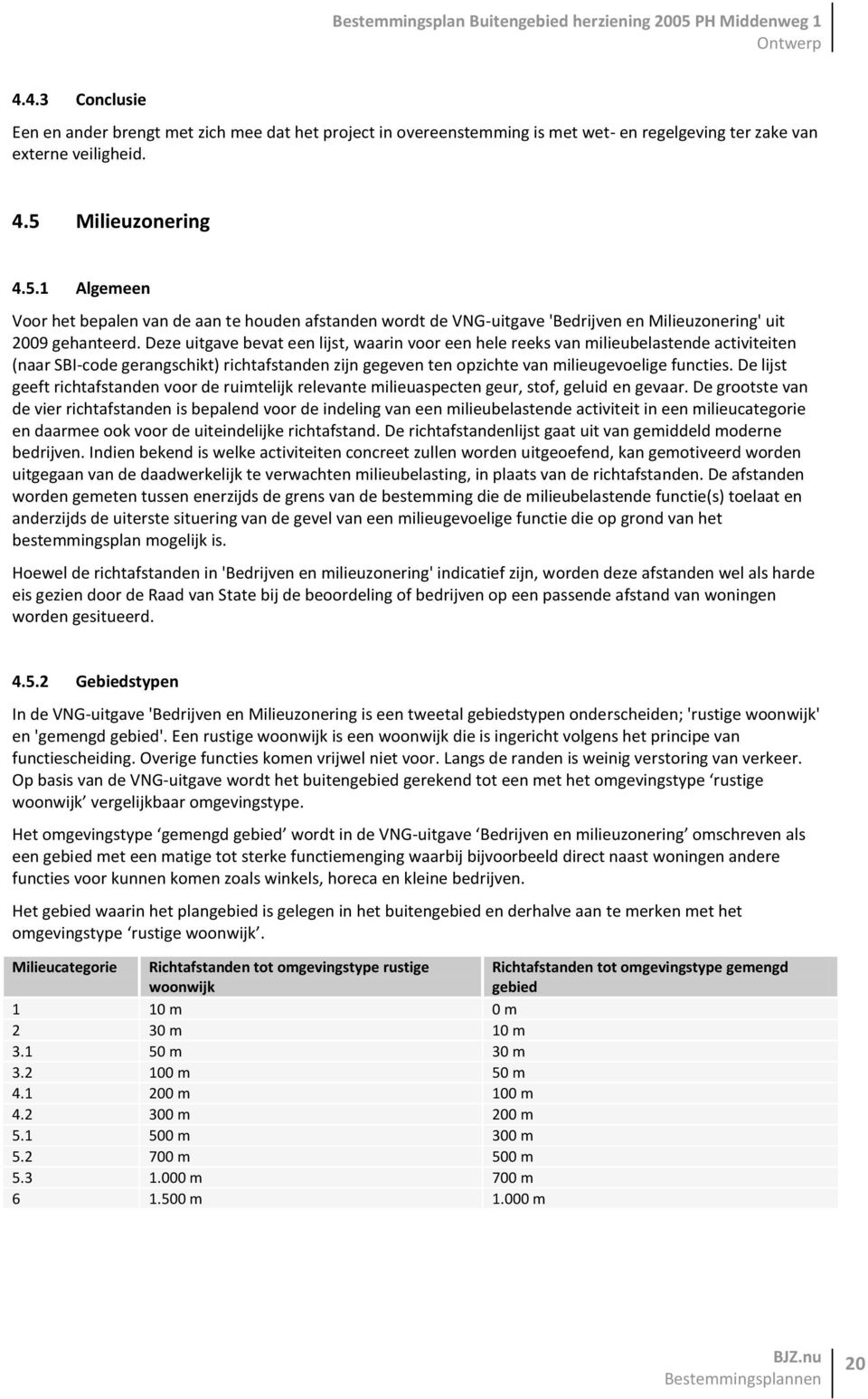 Deze uitgave bevat een lijst, waarin voor een hele reeks van milieubelastende activiteiten (naar SBI-code gerangschikt) richtafstanden zijn gegeven ten opzichte van milieugevoelige functies.