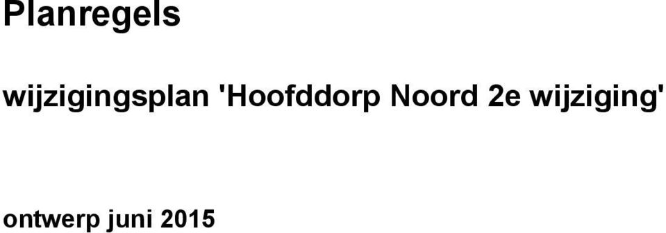 'Hoofddorp Noord