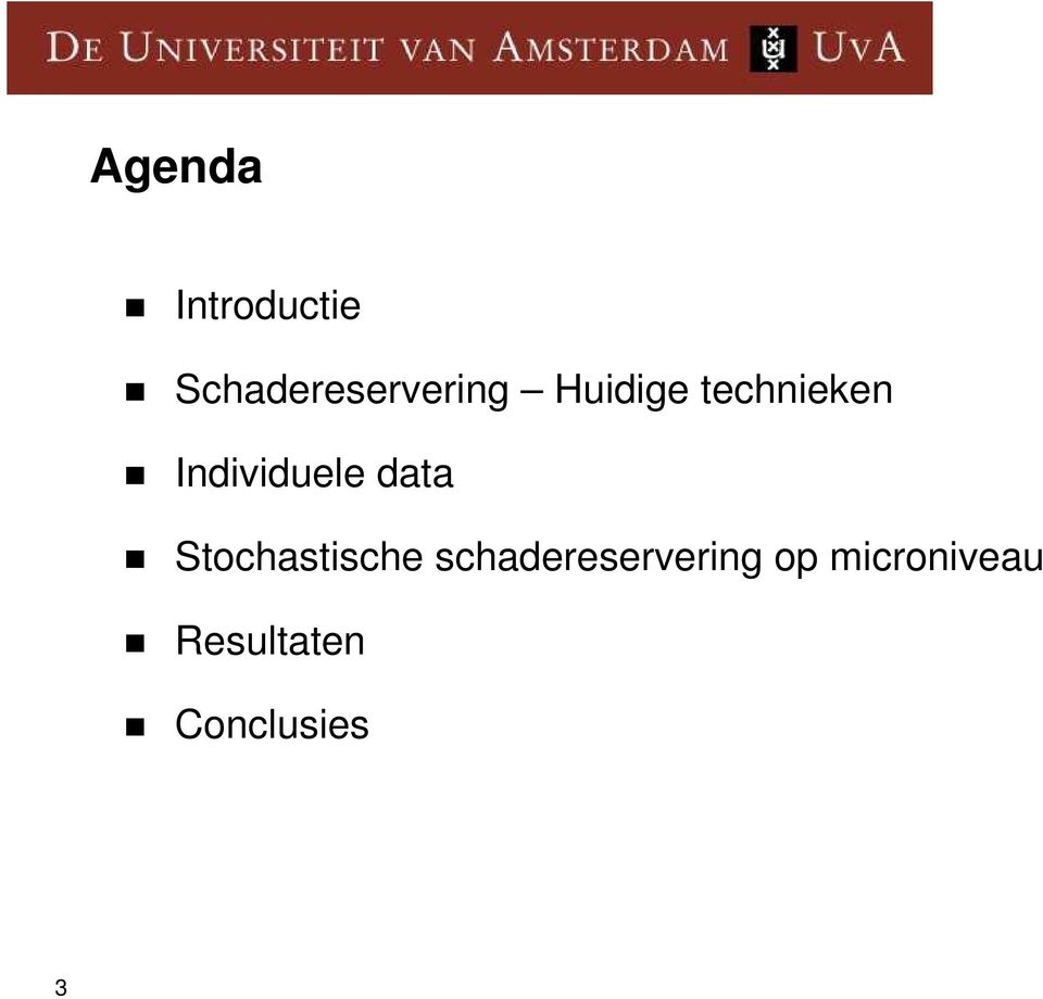 technieken Individuele data