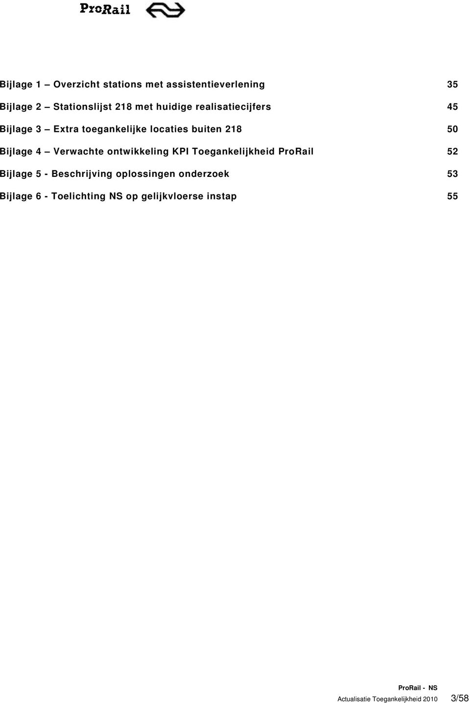 Verwachte ontwikkeling KPI Toegankelijkheid ProRail 52 Bijlage 5 - Beschrijving oplossingen