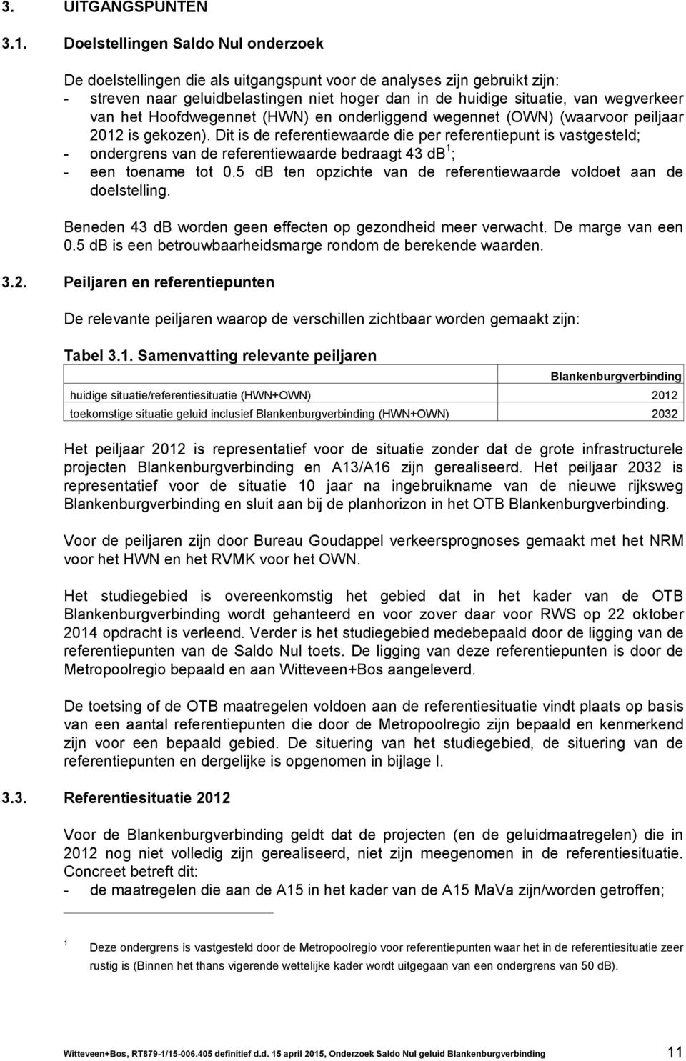 van het Hoofdwegennet (HWN) en onderliggend wegennet (OWN) (waarvoor peiljaar 2012 is gekozen).