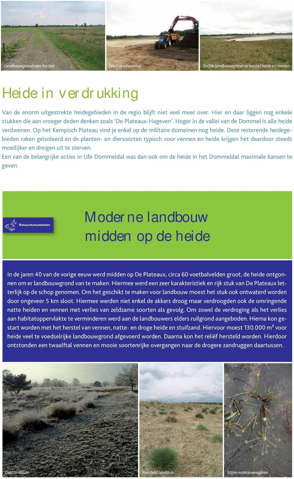 Heide in verdrukking Moderne landbouw midden op de