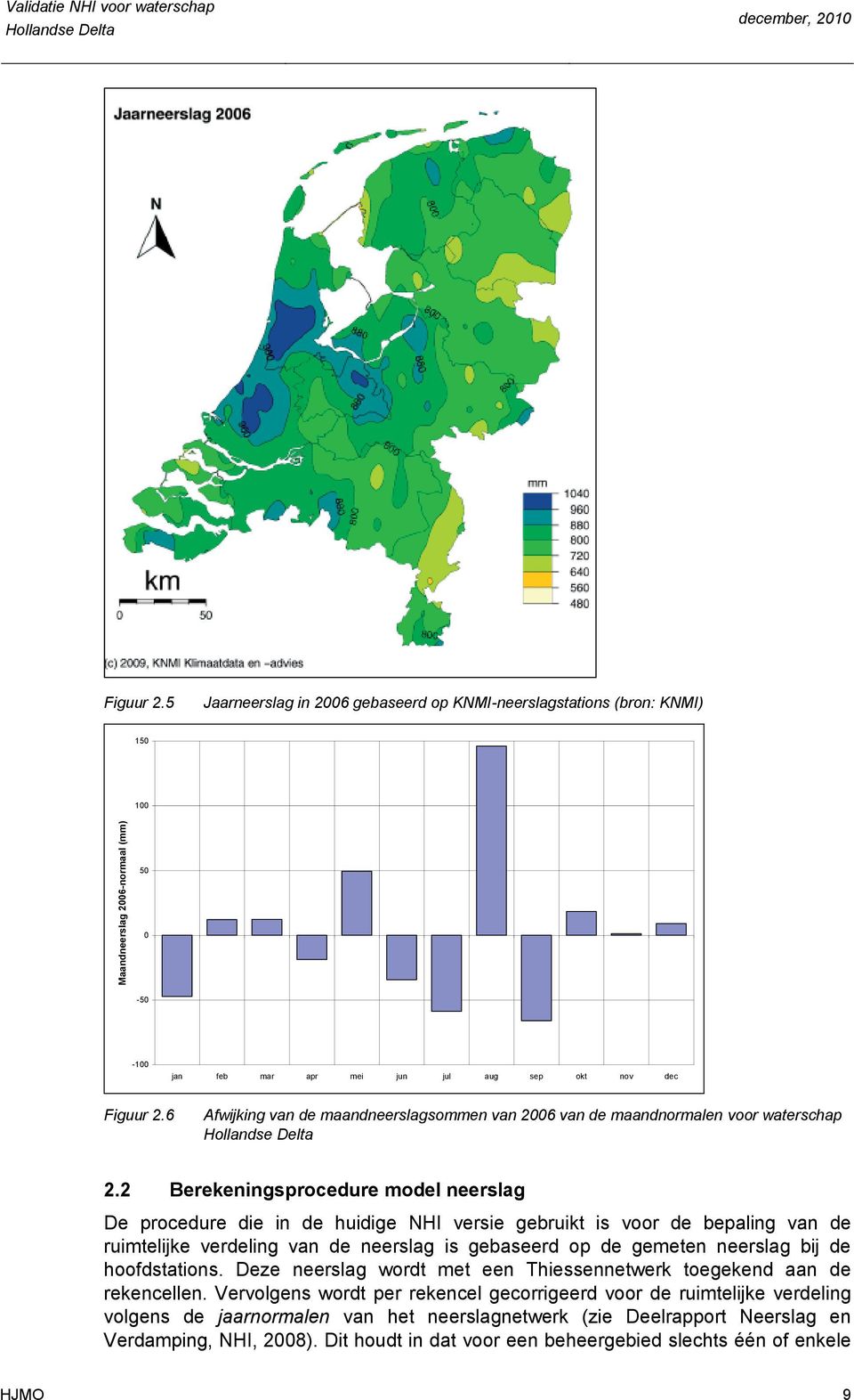 2 Berekeningsprocedure model neerslag De procedure die in de huidige NHI versie gebruikt is voor de bepaling van de ruimtelijke verdeling van de neerslag is gebaseerd op de gemeten neerslag bij de