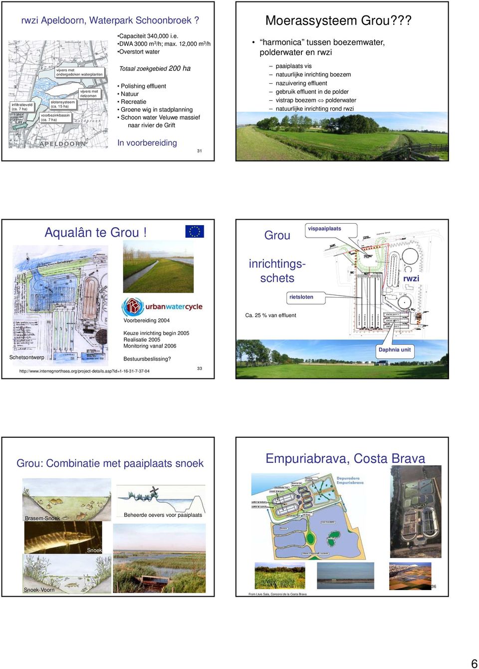 (ca. 15 15 ha) ha) voorbezinkbassin voorbezinkbassin (ca. (ca. 77 ha) ha) vijvers vijvers met met rietzomen rietzomen Capaciteit 34, i.e. DWA 3 m 3 /h; max.