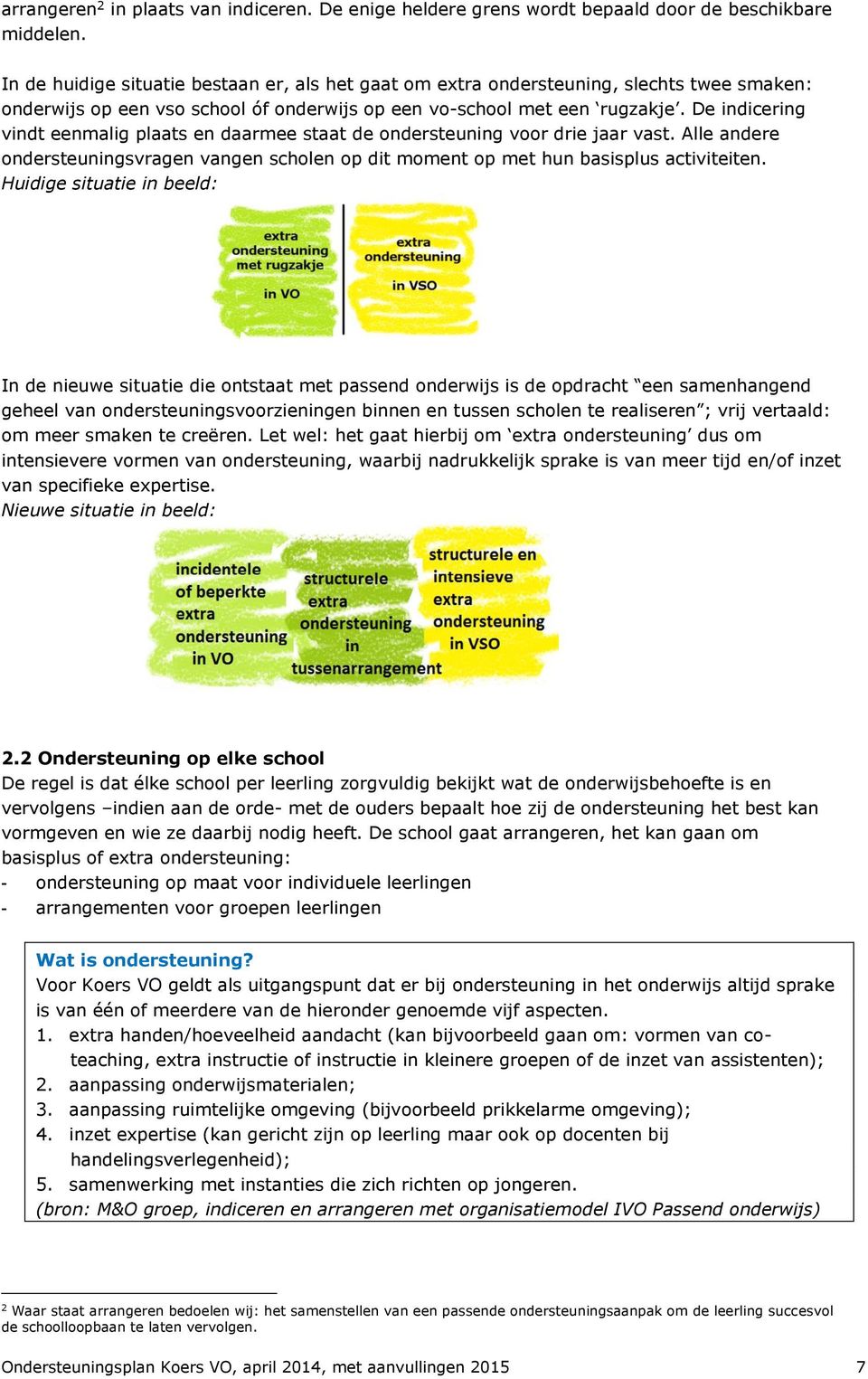 De indicering vindt eenmalig plaats en daarmee staat de ondersteuning voor drie jaar vast. Alle andere ondersteuningsvragen vangen scholen op dit moment op met hun basisplus activiteiten.