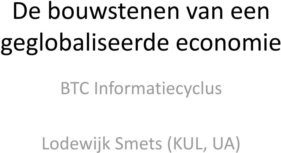 economie BTC