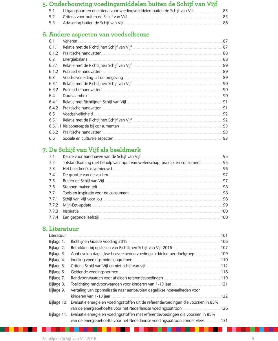 1.2 Praktische handvatten...89 6.3 Voedselverleiding uit de omgeving...89 6.3.1 Relatie met de Richtlijnen Schijf van Vijf...90 6.3.2 Praktische handvatten...90 6.4 