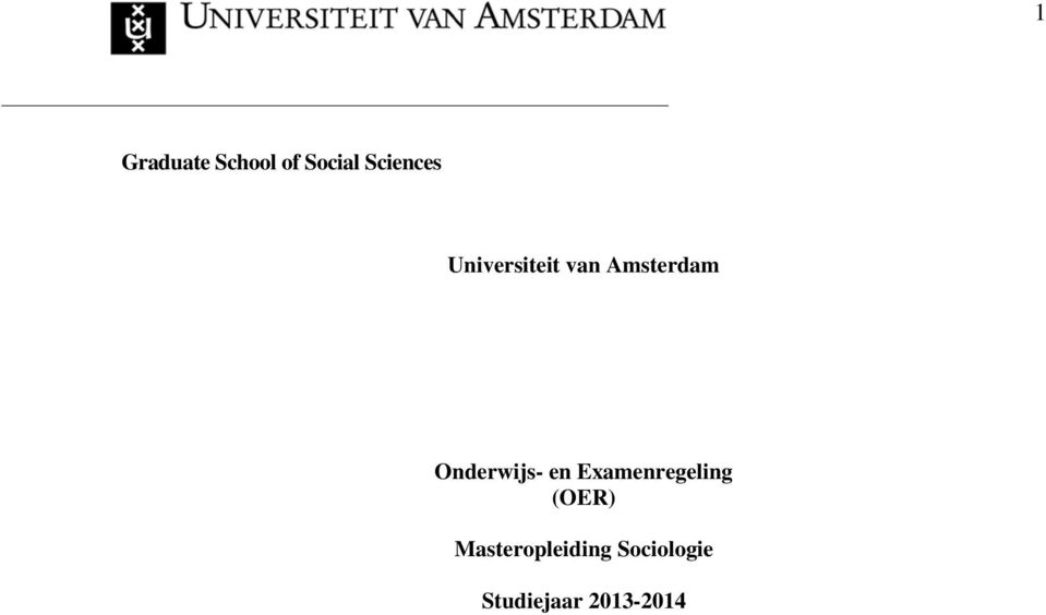 Amsterdam Onderwijs- en Examenregeling (OER)