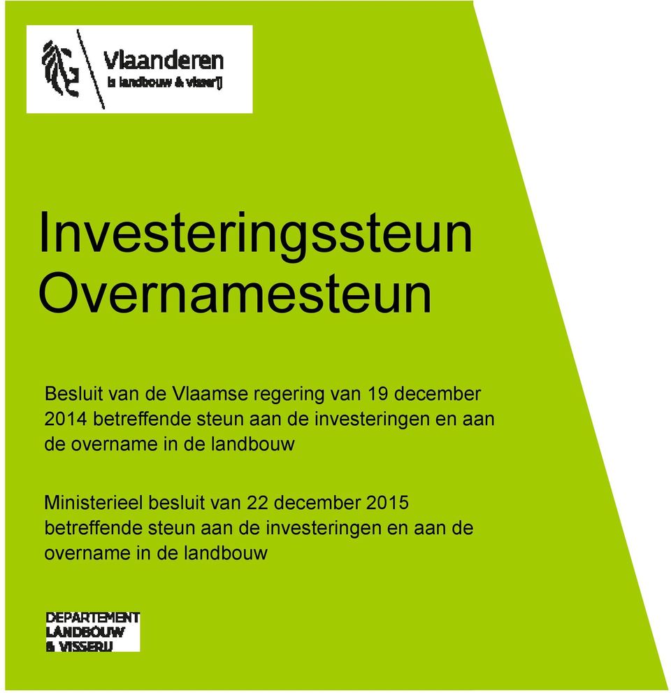 overname in de landbouw Ministerieel besluit van 22 december 2015