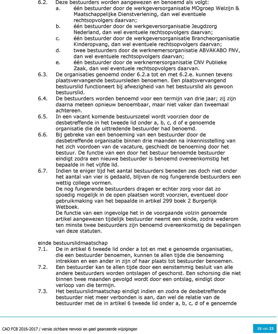 één bestuurder door de werkgeversorganisatie Jeugdzorg Nederland, dan wel eventuele rechtsopvolgers daarvan; c.