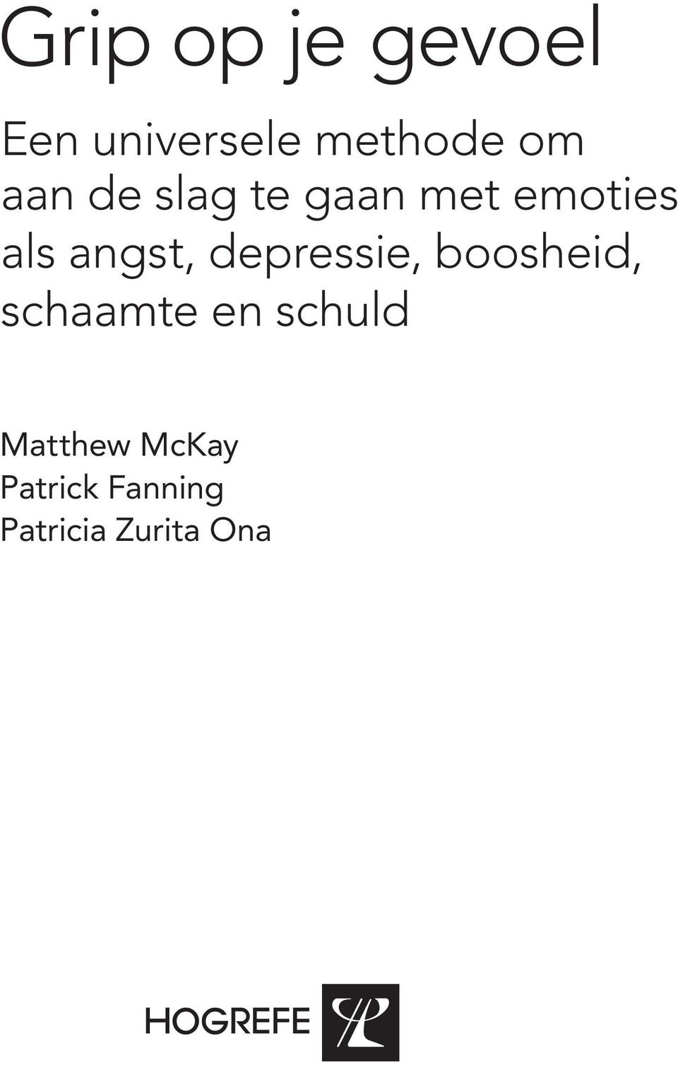 depressie, boosheid, schaamte en schuld