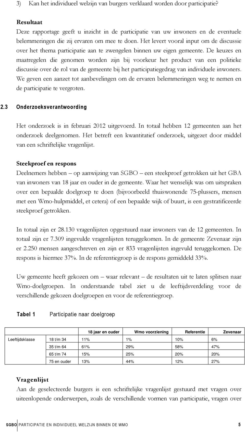 Het levert vooral input om de discussie over het thema participatie aan te zwengelen binnen uw eigen gemeente.