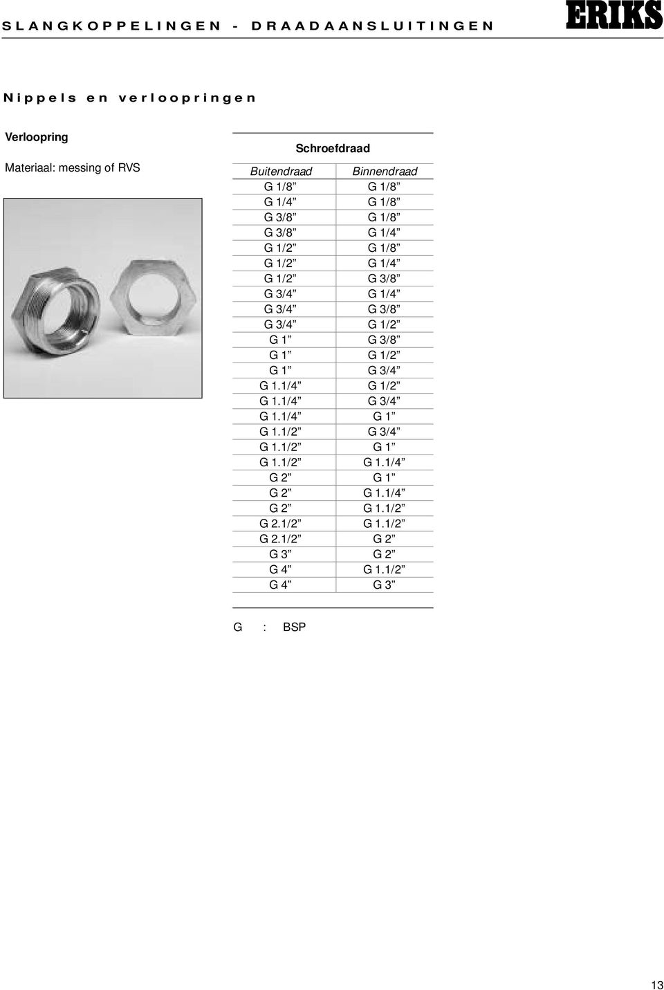 1/4 G 3/4 G 3/8 G 3/4 G 1/2 G 1 G 3/8 G 1 G 1/2 G 1 G 3/4 G 1.1/4 G 1/2 G 1.1/4 G 3/4 G 1.1/4 G 1 G 1.1/2 G 3/4 G 1.