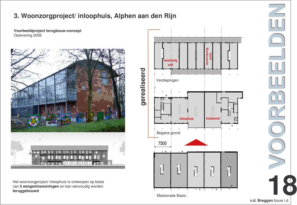 Begane grond Het woonzorgproject/ inloophuis is ontworpen op basis