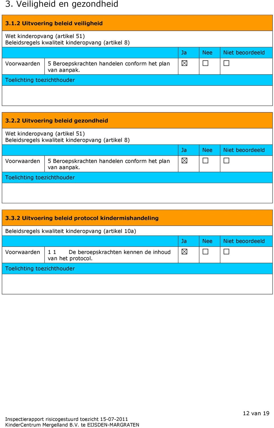 handelen conform het plan van aanpak. 3.2.