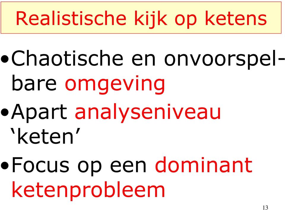 omgeving Apart analyseniveau