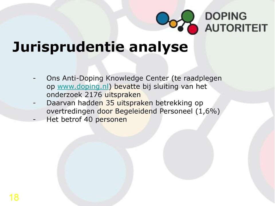 nl) bevatte bij sluiting van het onderzoek 2176 uitspraken -