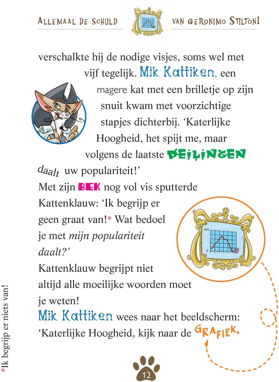 Katerlijke Hoogheid, het spijt me, maar volgens de laatste peilingen uw populariteit!