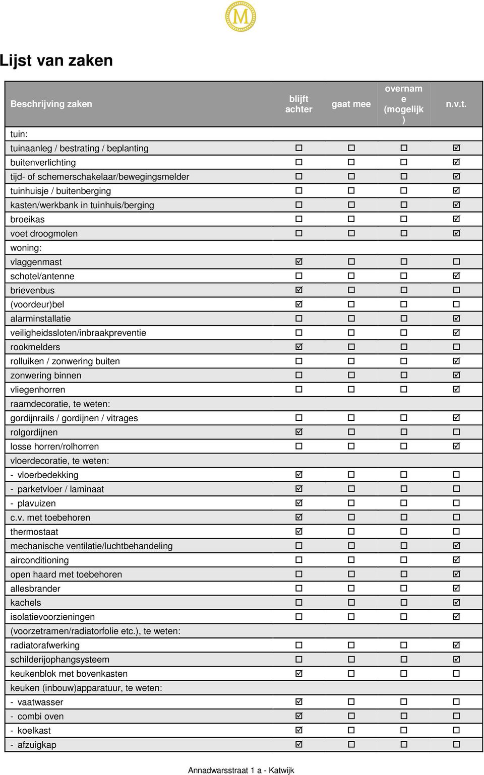 rolluiken / zonwering buiten zonwering binnen vliegenhorren raamdecoratie, te weten: gordijnrails / gordijnen / vitrages rolgordijnen losse horren/rolhorren vloerdecoratie, te weten: - vloerbedekking