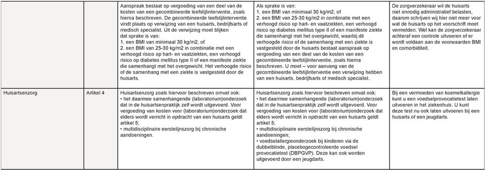 een BMI van minimaal 30 kg/m2, of 2.