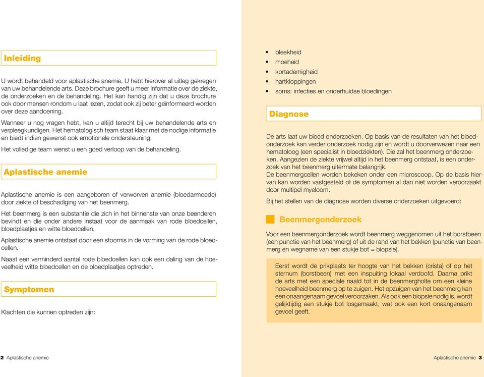 Het kan handig zijn dat u deze brochure ook door mensen rondom u laat lezen, zodat ook zij beter geïnformeerd worden over deze aandoening.