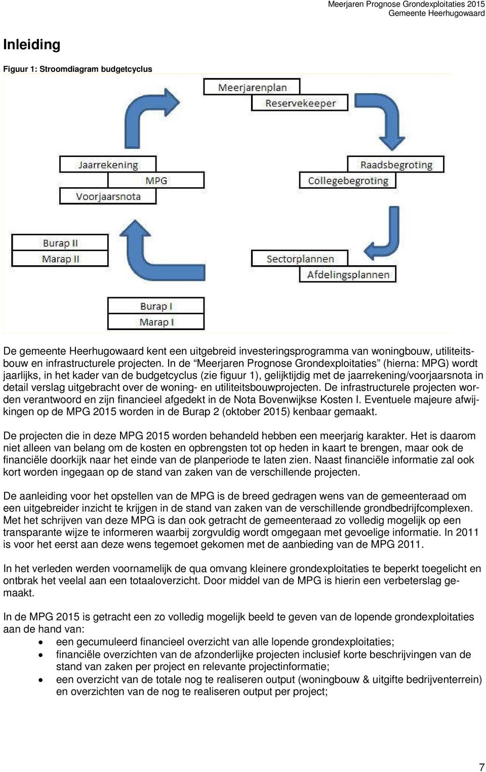 over de woning- en utiliteitsbouwprojecten. De infrastructurele projecten worden verantwoord en zijn financieel afgedekt in de Nota Bovenwijkse Kosten I.