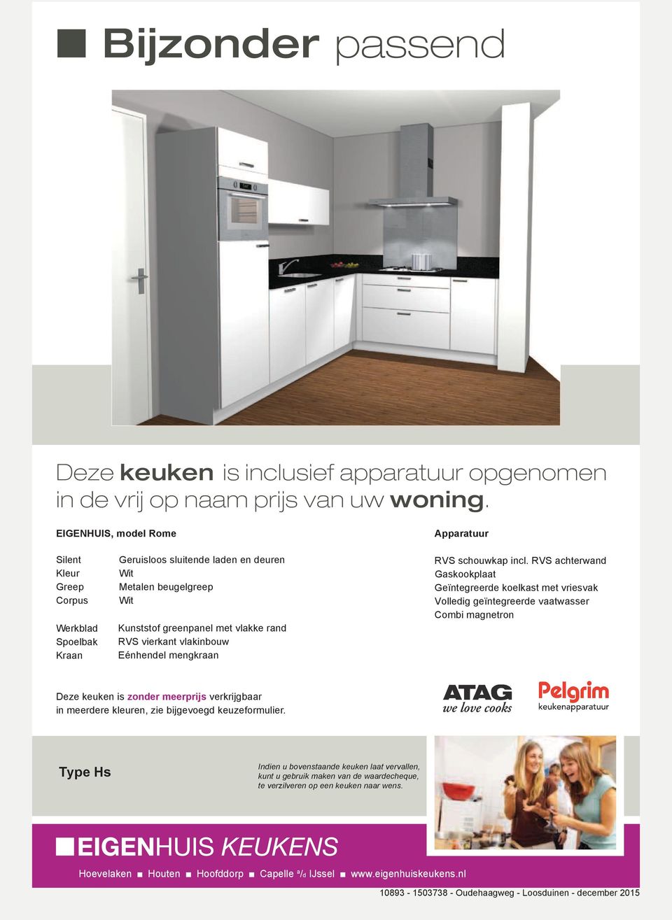 RVS achterwand kookplaat Deze keuken is zonder meerprijs verkrijgbaar in meerdere kleuren, zie bijgevoegd keuzeformulier.