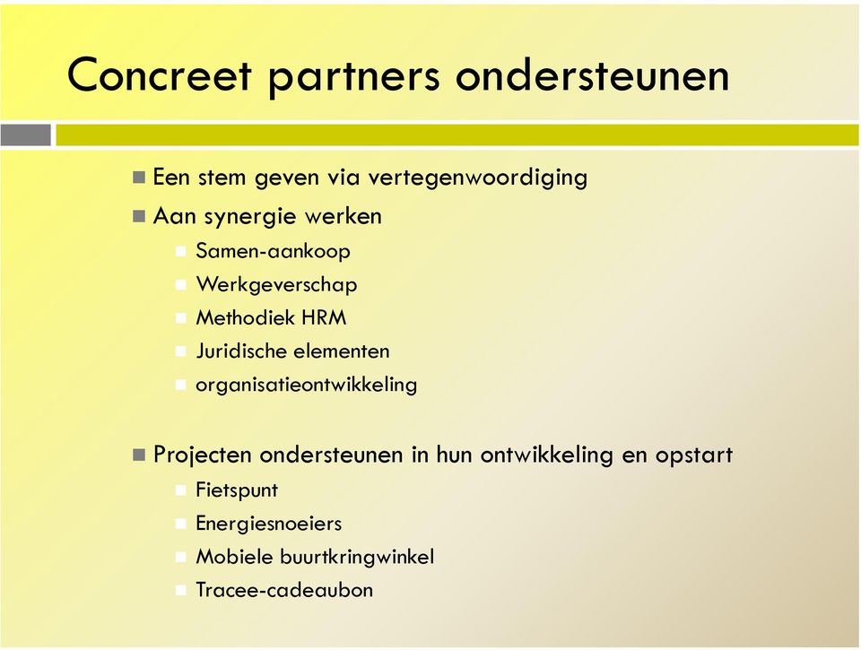 elementen organisatieontwikkeling Projecten ondersteunen in hun