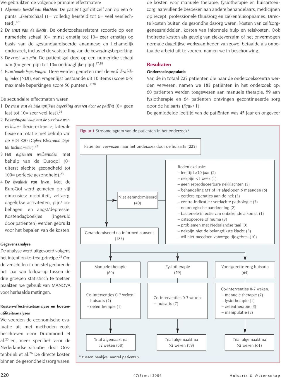 De onderzoeksassistent scoorde op een numerieke schaal (= minst ernstig tot 1= zeer ernstig) op basis van de gestandaardiseerde anamnese en lichamelijk onderzoek, inclusief de vaststelling van de