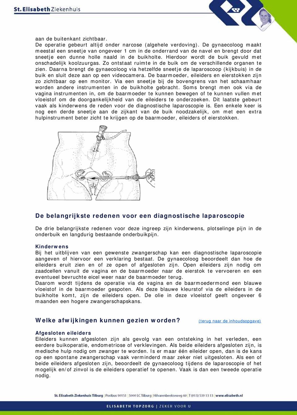 Hierdoor wordt de buik gevuld met onschadelijk koolzuurgas. Zo ontstaat ruimte in de buik om de verschillende organen te zien.