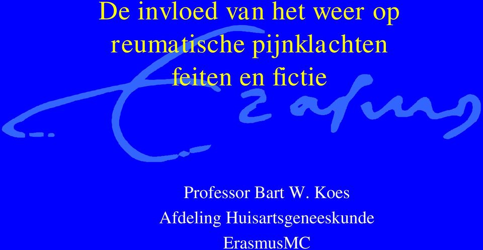 en fictie Professor Bart W.